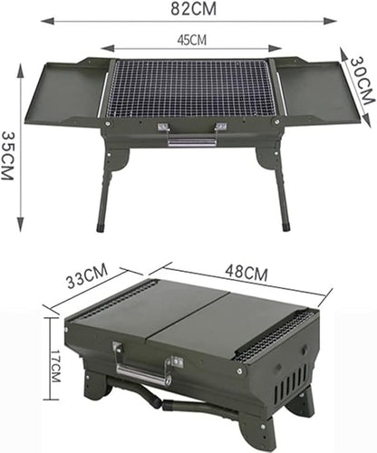Barbecue Charcoal Grill Charcoal Barbecue Grill Foldable BBQ Grill Rack Portable Camping BBQ Grill Bracket Barbecue Accessories Charcoal BBQ Grill