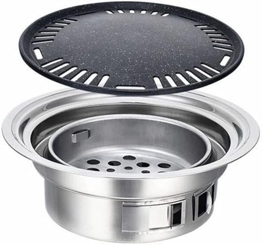 Portable Charcoal BBQ Grill Smoker Barbecue Grill Outdoor Stainless Steel BBQ Camping Grill Outdoor Grill Set of Tools for Picnic, Backyard Cooking, Travel Grill Accessories ( Color : C , Size : 40cm