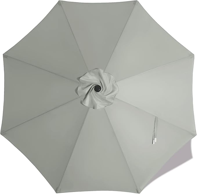 MASTERCANOPY Patio Umbrella 11 ft Replacement Canopy for 8 Ribs-Grey Canopy Only