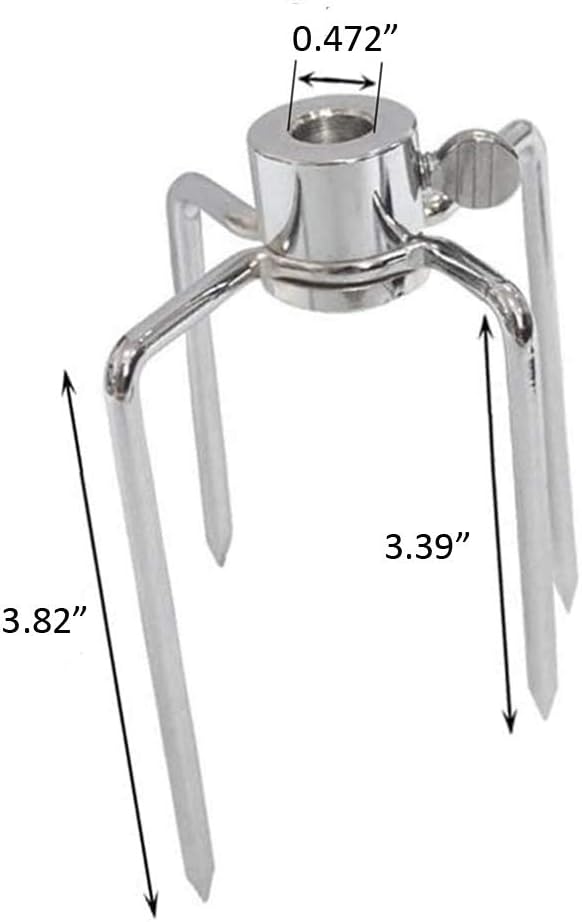 Stainless Steel 304 Grill Rotisserie Meat Forks Set(1-Pair)- Fits 5/16" Square and 3/8" Round Hexagon Spit Rods
