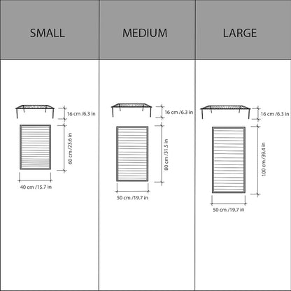 Argentina Stainless steel & Iron grill asado parrilla BBQ 60x40cm / 23.6x15.7in (Small)