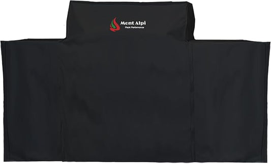 Mont Alpi COV-MA957 Heavy Duty All Weather Water Resistant 70" x 24" Full Black Grill Zipper Cover for MA957 MA-957FC MA-957RS MA-957FCRS Compact Series Stainless Steel Outdoor Kitchen BBQ Islands