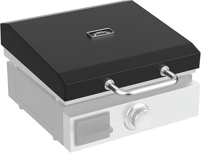 Upgraded Griddle Hinged Lid for 17" Blackstone 1971 1832 1814 1900 1650 1819 2142 1945 1939 1867 and More, Hard Cover Hood with Thermometer for Blackstone 17 Inch Griddle Accessories