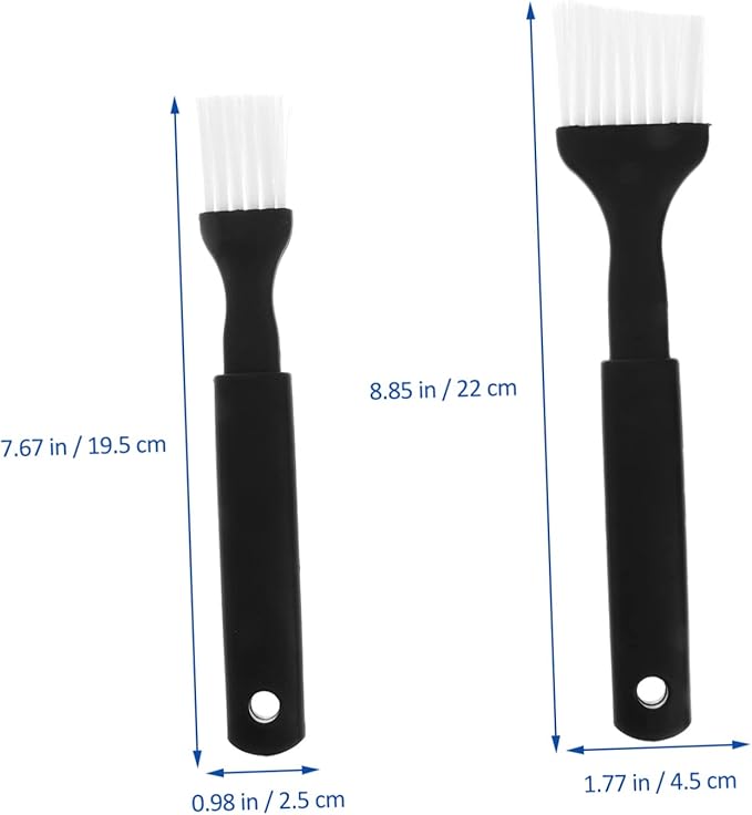 Cabilock 4-Piece Nylon Bristle Bbq Brush Set with Heat Resistant Plastic Grip for Basting Grilling Baking Cooking Easy to Clean Outdoor Cooking Tools 8.07 Inch