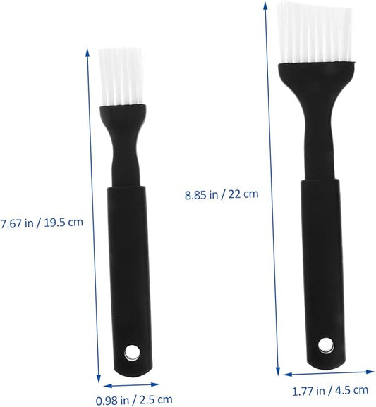 Cabilock 4-Piece Nylon Bristle Bbq Brush Set with Heat Resistant Plastic Grip for Basting Grilling Baking Cooking Easy to Clean Outdoor Cooking Tools 8.07 Inch
