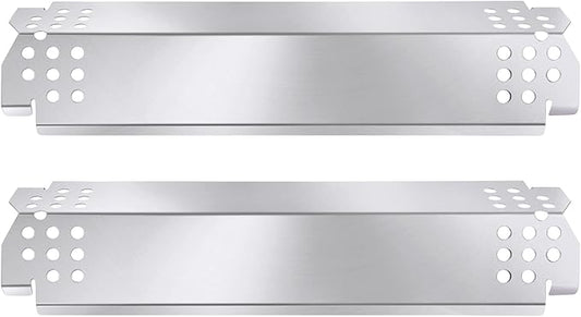 Criditpid Replacement Parts for Nexgrill 720-0864, 720-0864M, 720-0830H, 720-0888N, 720-0888, 720-0896B Grill, Stainless Steel Heat Plate Flame Tamer Grill Burner Parts for Nexgrill 2 Burner 720-0864