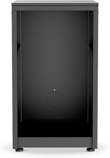 cozze® Elements Outdoor Kitchen Module 52 for Fridge Integration, Galvanised Powder-Coated Steel, 15 mm HPL Worktop, Matt Black, Fridge Not Included