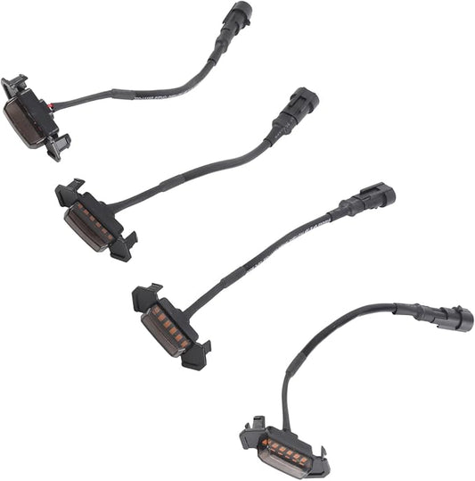 Tbest 4 Amber LED Grille Lights DC12V IP68 Bumper Grille Lamp Kit with High Brightness Daytime Running Lamps for PRO 2016-2018