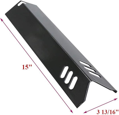 Criditpid Grill Heat Plates Shield for Dyna-glo DGF510SBP, DGF510SSP, Backyard Grill BY13-101-001-13, BY14-101-001-02, BY15-101-001-02, 15 Inch Flame Tamer Burner Cover for Dyna Glo Replacement Parts.