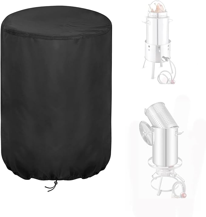 Outdoor Fryers Cover for Concord Turkey Fryer Kit with Titan Burner, Waterproof Deep Fryer Cover for Outdoor Cooking -16.5" Dx 30" H