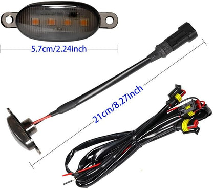 Unifizz Car Front Grille Lights Compatible for Ford F-150 Raptor 2004-2019 & 2013-2018 for Dodge Ram 1500 Raptor Style Aftermarket Grilles, Cars Grid Decorative LED (Yellow Light Smoked Lens)