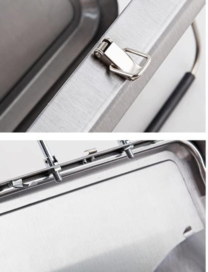 IRYZE Portable Charcoal Grill Barbecue Grill Outdoor Stainless Steel Charcoal BBQ Grill Portable Folding BBQ Tools BBQ Grill for Outdoor (Color : Silver)