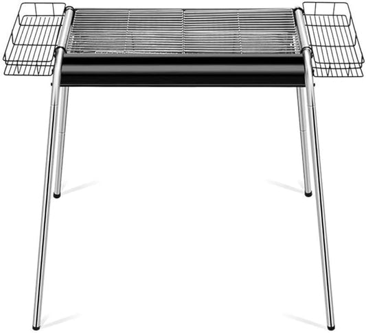 Portable Charcoal Grill Stainless Steel BBQ Grill for Outdoor Camping Picnics, Camping BBQ Grills & Outdoor Barbecue Grill,A-Svart