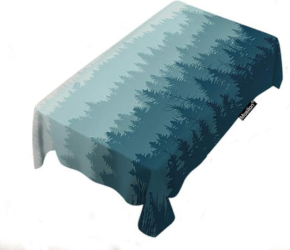 Moslion Tablecloth Mountain Tree Nature Rectangle Tablecloth for Kitchen 60x104 Inch