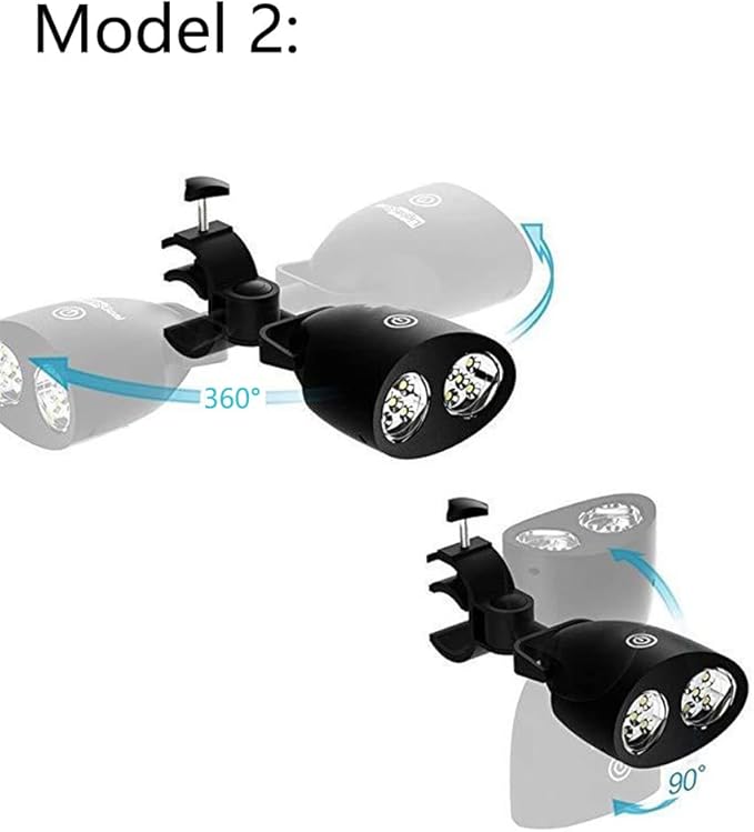 SEIWEI LED Barbecue Grill Light 360 Degree with 10 Super Bright LED Lights BBQ Outdoor Lamp White Lighting Batteries Included for Most Grill Handle for Electric Grill and Camping, Biking, Reading