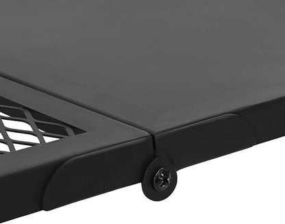 Portable Charcoal Grill Foldable Camping Barbecue Stove for Outdoor Cooking Garden Backyard Picnic 26.77 x 11.81 x 6.69 in Black