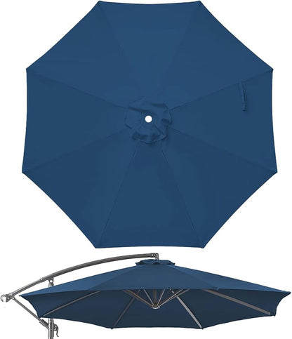 10ft Patio Umbrella Replacement Canopy for 8 ribs, Fits Hanging Offset Cantilever Market Outdoor Patio Shades，Canopy Only