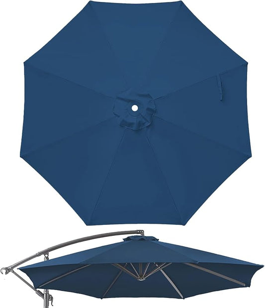10ft Patio Umbrella Replacement Canopy for 8 ribs, Fits Hanging Offset Cantilever Market Outdoor Patio Shades，Canopy Only