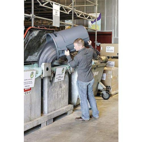 Rubbermaid Commercial Products BRUTE Heavy-Duty Round Trash/Garbage Can, 10-Gallon, Gray, Outdoor Waste Container for Landscapers/Construction/Restaurants/Office/Warehouse/Commercial Environments