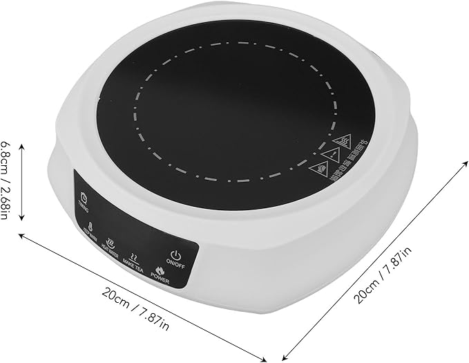 Portable 800w Electric Mini Stove Hot Plate, Electric Ceramic Stove With Adjustable Power Levels For Boiling Water Making Tea And Coffee(white)