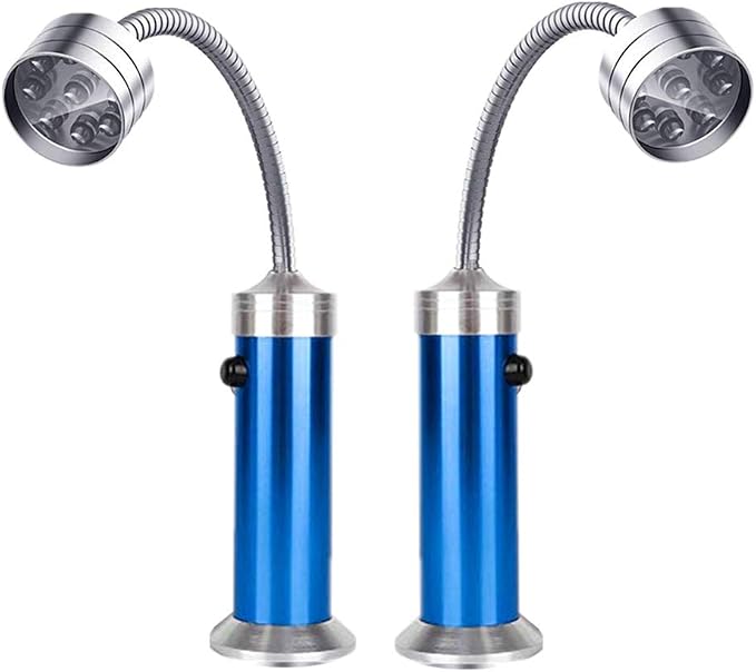 360 Degree Flexible Gooseneck LED BBQ Grill Light, Super Bright, Weather Resistant, Blue