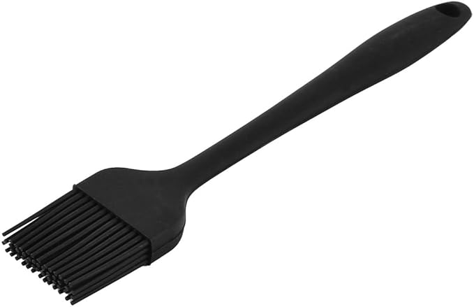 uxcell Silicone Heat Resistant Barbecue Baking Grilling Oil Basting Brush Black