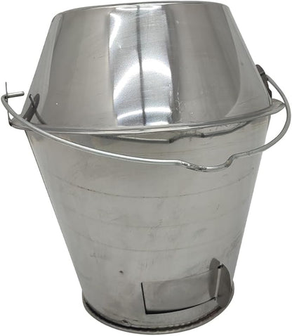 Commercial 410 Stainless Steel Charcoal Roast Duck Oven, 23.6x23.6x53 Inch BBQ Roaster with 15 Hooks & 20 Tail Pins, Multifunctional Grill for Chicken, Fish, Outdoor Picnic