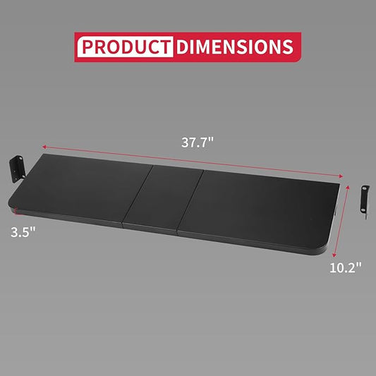Utheer Front Folding Shelf for Recteq Deck Boss 800 Pellet Grill, Heavy Duty Grill Prep Table 37.7" x 10.2", 60LB Load Capacity, Foldable BBQ Front Shelf, Smoker Accessories