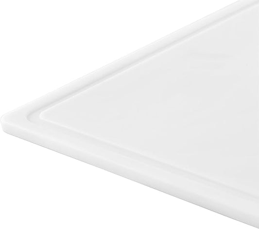 FARBERWARE Extra-Large Plastic Cutting Board, 15x20 Inch Dishwasher-Safe Chopping Board with Juice Groove, Non-Slip Surface, Durable, White