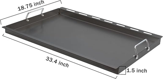 SafBbcue 6789 Full Size Griddle for Weber Genesis II 400 Griddle Insert Flat Top Grill Insert for Weber GS4 Genesis II 400 Grill Parts E410 S410 E435 S435 E440 Carbon Steel