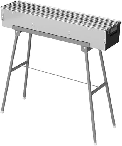 Barbecue Grill,Portable Charcoal Foldable Grill, 80cm Grills Outdoor Cooking for Travel, Camping Smoker BBQ Grill for Outdoor Cooking,Camping,Backyard (Color : /Silver, Size : D)