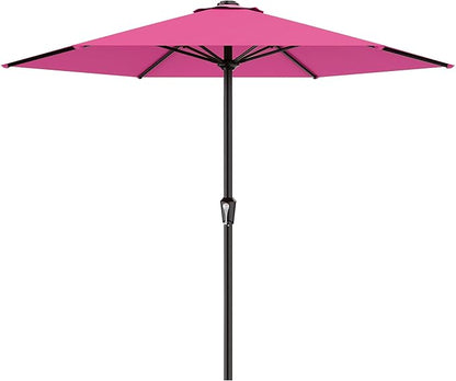 AreShark 11 FT Patio Umbrella for Outdoor, Outdoor Table Umbrella with Push Button Tilt and Crank, Outdoor Patio Umbrellas with 6 Sturdy Ribs, Patio Umbrellas for Market, Garden, Pool (Rose Pink)