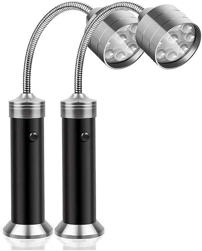 SagaSave 2 Pcs BBQ Grill Light BBQ Grilling Accessories for Outdoor with Magnetic Base and Gift Box Waterproof Magnetic Grill Light 360 Degrees Adjustable Gift for Friend Family