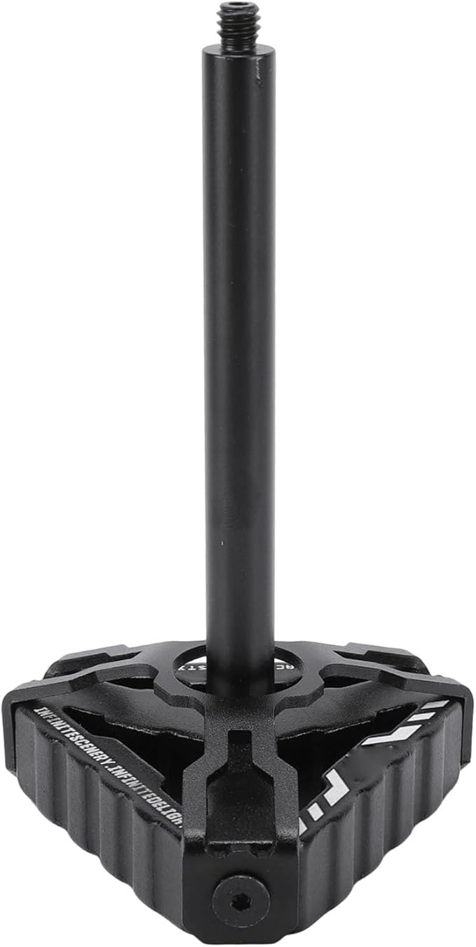 Jiawu Aluminum Alloy Camping Lamp Stand, Lightweight 112g Portable Light Holder with Triangular Base and Expandable Bar, for Outdoor Hiking Picnic Backpacking Fishing Garden BBQ