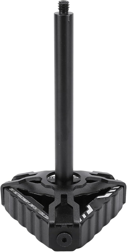 Jiawu Aluminum Alloy Camping Lamp Stand, Lightweight 112g Portable Light Holder with Triangular Base and Expandable Bar, for Outdoor Hiking Picnic Backpacking Fishing Garden BBQ