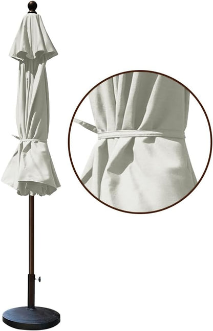 EliteShade USA 10-Year-Non-Fading 9Ft Market Patio Umbrella, UPF 50+ UV Protection Performance Sun Umbrella, Heavy Duty Commercial Grade Outdoor Table Umbrella with Crank & Tilt, Windproof Vented Top for Garden, Pool, Deck and Outdoor Playsets, White