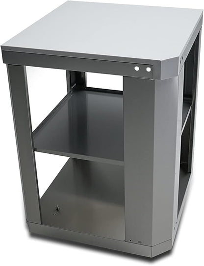 Mont Alpi Premium 25" W x 25" D x 35" H Stainless Steel 90 Degree L-Shaped Corner Outdoor Kitchen Island Grill Module with Granite Countertops for Original/Black/Deluxe Series MAi805 / MAi400 Models