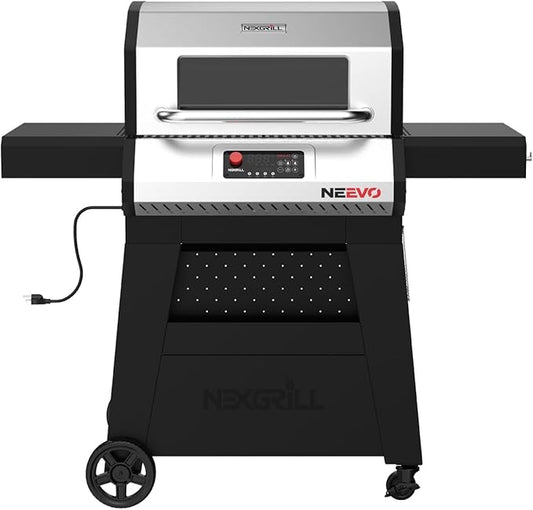 Neevo Smart Propane Grill 44,000 BTU, 2-Burner Outdoor BBQ, Electronic Control, 714 Sq In Cooking Space, Cast Iron Grates, App Connected – 720-1054