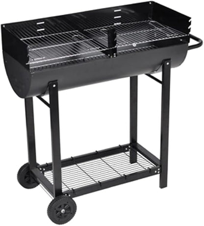 BBQ BarelHalf,BBQ Grill Charcoal Barbecue Camping Stove for Outdoor Cooking Heavy Duty,for Tailgating Patio Backyard Camping,