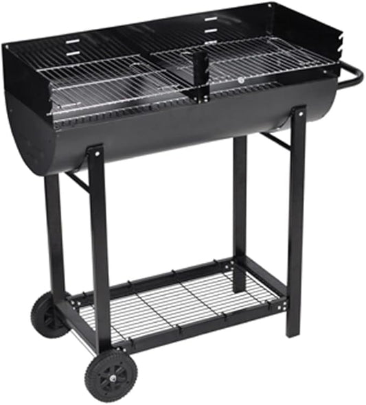 BBQ BarelHalf,BBQ Grill Charcoal Barbecue Camping Stove for Outdoor Cooking Heavy Duty,for Tailgating Patio Backyard Camping,