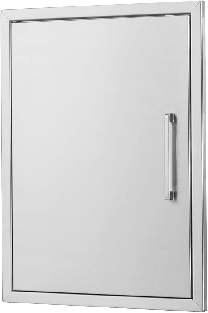 BBQ Access Door Stainless Steel,Overall-Size:20" by 27" Vertical Single Door Reversible Open Left or Right,Flush Mount for Outdoor Kitchen