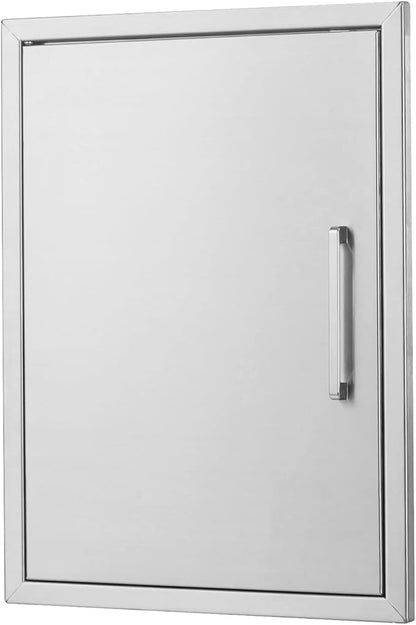 BBQ Access Door Stainless Steel,Overall-Size:20" by 27" Vertical Single Door Reversible Open Left or Right,Flush Mount for Outdoor Kitchen
