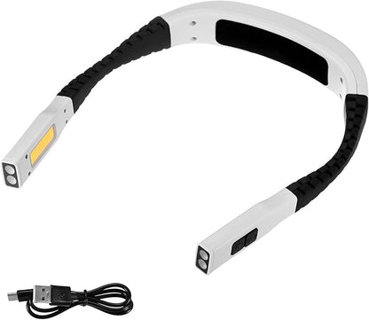 M METERXITY Grill Light for Outdoor Barbecue Grilling Accessories, ABS LED Neck Reading Light for Men Women Readers/Camping/Knitting/Crochet Accessories, BBQ Lighting [White]