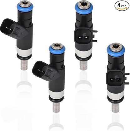 Set of 4 Fuel Injectors FJ1058 Fit for 2011-2014 Chrysler 200 Sebring Dodge Avenger Caliber Journey Je-ep Compass Patriot 2.0L 2.4L L4 Gas Engine 4 Hole Replaces OE# 04891577AC