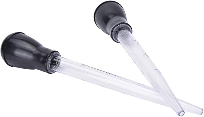 4 Pcs 11-Inch Turkey Baster with Rubber Bulb Extra Large Bulb Basters with Measuring Lines Turkey Baster Syringe Injector Needle for Cooking, Butter Drippings, Glazes, Roasting Juices