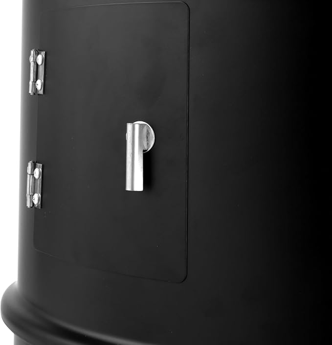 17 Inch Vertical Charcoal BBQ Grill, 3-in-1 Heavy-Duty Portable Outdoor Smoker Grill with Built-in Thermometer for Backyard Parties Cooking Grilling Camping