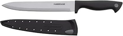 Farberware 8 Inch Slicing Knife with EdgeKeeper Self-Sharpening Sheath, High-Carbon Stainless Steel Blade, Ergonomic Handle for Effortless Meat and Food Prep