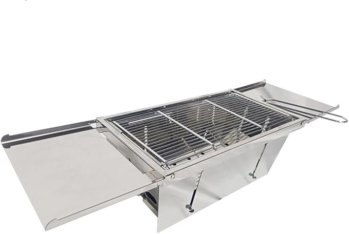 Portable Charcoal Grill for Camping BBQ Grills, Outdoor Barbecue Grill with Folding Stainless Steel Rack, Compact Camping Grill for Backyard & Travel, 67x20x14.8cm,67 * 20 * 14.8Cm-D