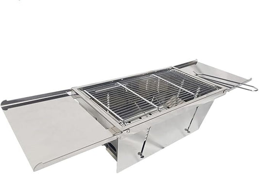 Portable Charcoal Grill for Camping BBQ Grills, Outdoor Barbecue Grill with Folding Stainless Steel Rack, Compact Camping Grill for Backyard & Travel, 67x20x14.8cm,67 * 20 * 14.8Cm-D