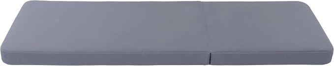 Christopher Knight Home Replacement Chaise Lounge Cushion 76.75 Inch Outdoor Recliner Pad with 4 Inch Foam Cationic Dyeable Polyester Fabric Water-Resistant Patio, Cushion Only, Dark Grey